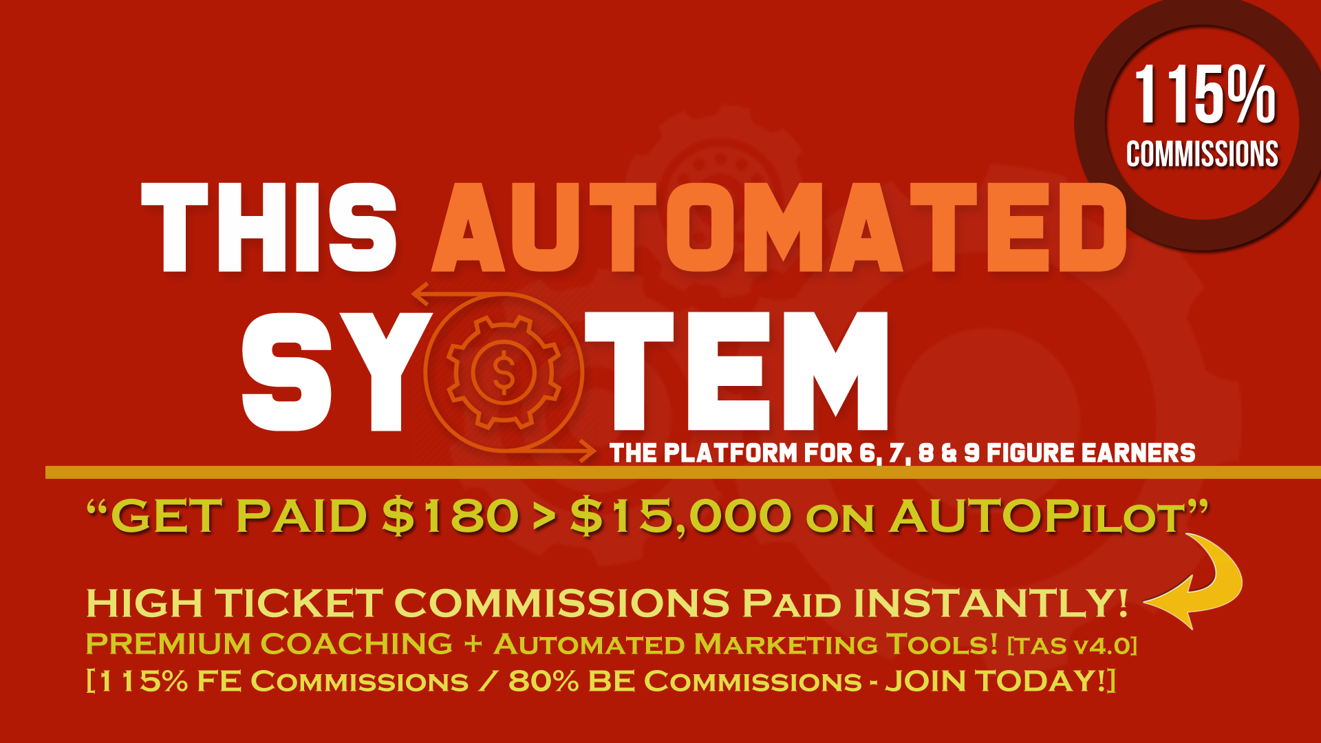 Earn 180 15K Instant High Ticket Commissions